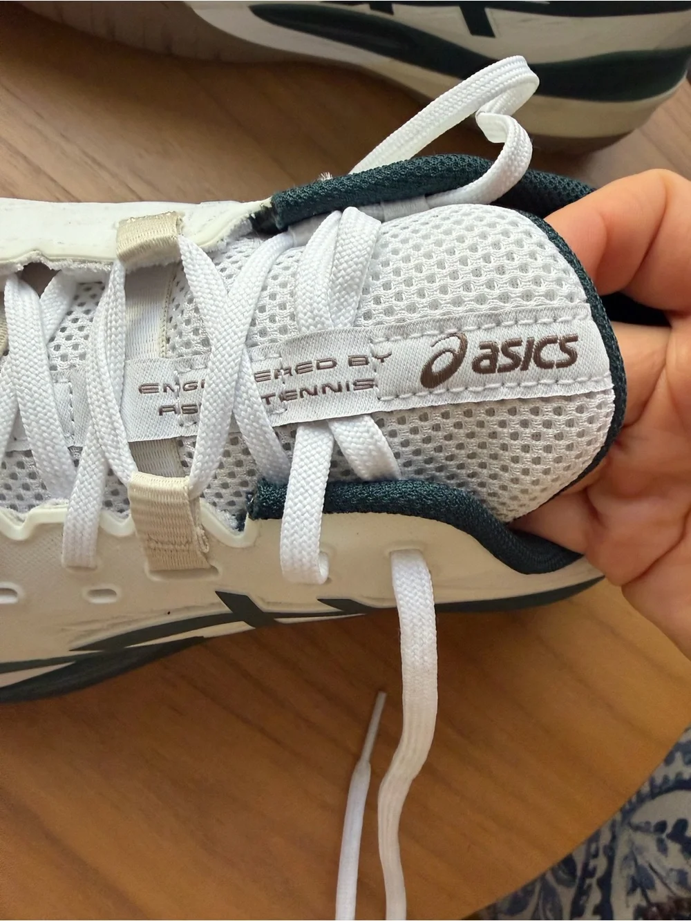 ASICS GEL-Resolution X Tennis Shoes White Green Men’s Size 11 EU 45